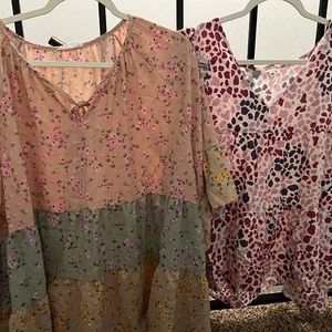 Two blouses for comfort both are 2x